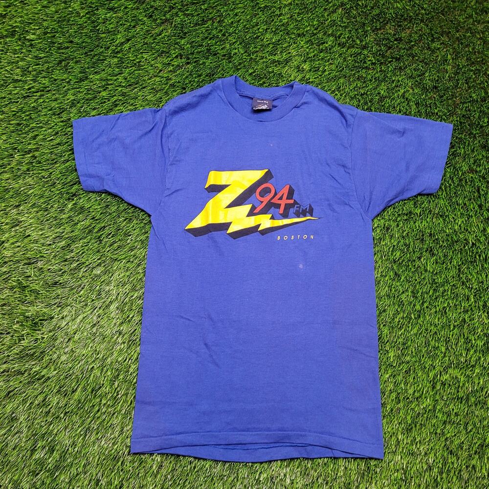 RARE VTG 80s Z-94 WZOU Boston Radio Station T-Shirt Womens XS (Tagged M)